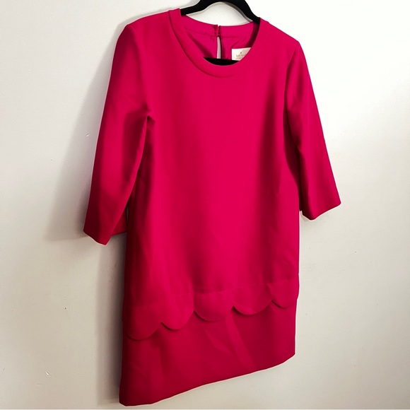 Kate Spade Pink Demi Shift Dress - Scallop Hem - Women's Size 2 - Picture 10 of 17